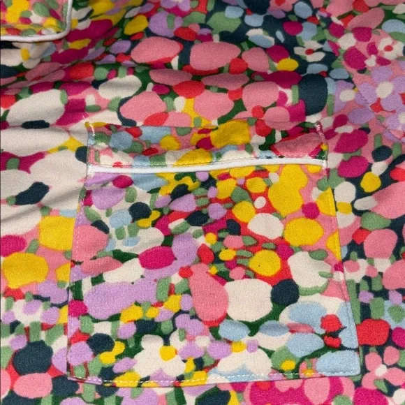 Kate Spade Multicolor Floral Button Down Pajama Short Set with Pockets - Picture 5 of 8